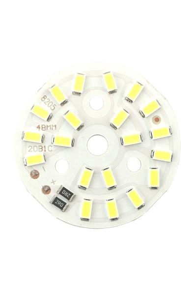 ROBİZ 5730 5v 10w 48mm Beyaz Led Modül Aluminyum Pcb 20 Led Lamba Aydınlatma Işık ürün görseli