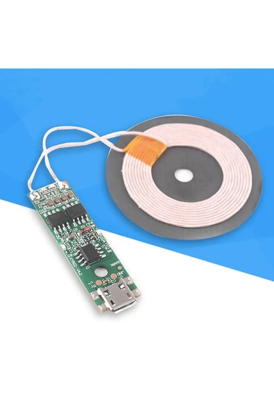 ROBİZ Kablosuz Şarj Modülü 5W 1A Mobil Akıllı Telefon Oyuncak Pil Şarj Transmiter Micro Usb Samsung Apple - Resim 7