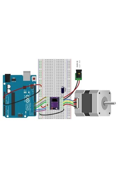 ROBİZ Drv8825 Step Motor Sürücü Modül Soğutucu 32 Adım 1.5a 3d Yazıcı Robot Cnc Reprap Mks Gen Ramps - Resim 8