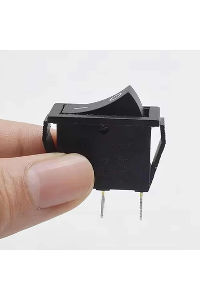 ROBİZ 15A 250V On / Off 2 Pin Anahtar İnce Latch Tip Buton Yüksek Akım Kcd3-101 Switch Panel Montaj Kutu - Resim 2