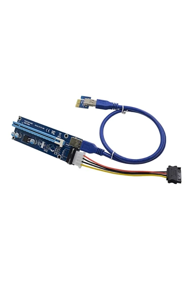 ROBİZ Pcı Express To Pcıe Adaptör Set 1x To 16x Usb 3.0 Bitcoin Mining - Resim 4