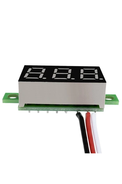 ROBİZ 0.36 Inch Dc 4,2v-30v Dijital Voltmetre Kırmızı 3 Telli 0.36” Dc 0-30v Voltaj Besleme Güç Kaynağı - Resim 4