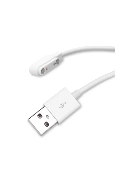 ROBİZ Usb 2 Pin Pogo Kablo Akıllı Saat Manyetik Sabitleyici Şarj Kablosu GT88 GT68 KW08 KW18 KW88 KW98 - 4