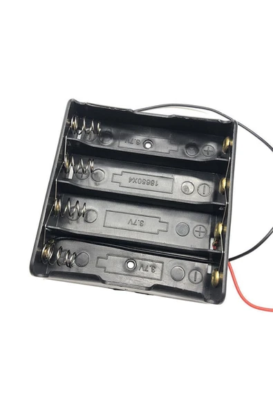 ROBİZ 18650 2 Tel 4lü Pil Kutusu Paralel 4 Adet 3.7v Paralel Lityum Lion Batarya Yuvası Mobil Güç Kaynağı - Resim 3