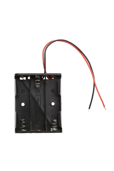 ROBİZ 3'lü Aa Kalem Pil Kutusu Yuvası 4.5v Kablolu Kalem Pil Tutucu - Resim 5
