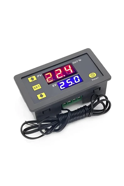 ROBİZ W3230 Dc 12v Dijital Termostat Modül Sıcaklık Kontol Kartı Isıtıcı Soğutucu Kuluçka Akvaryum - Resim 3