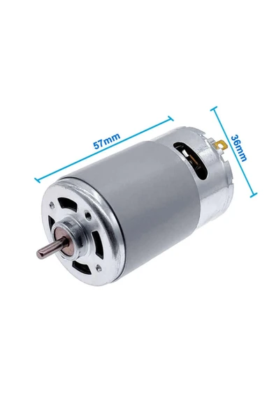 ROBİZ Rs555 Dc Motor 12v 7500rpm Yüksek Hız Tork Matkap Torna Cnc Router Motor Dairesel