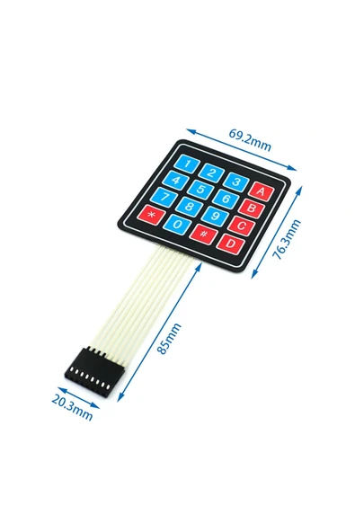ROBİZ 4 X 4 Matrix Membran Keypad 16 Buton Tuş Takımı Keyboard Klavye Alarm Şifre Kilit - Resim 7