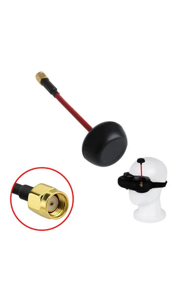Alkatronik 5.8ghz Rpsma Erkek Anten Esnek Dairesel Polarize Omni Mantar Anten Rc Fpv Drone Multicopter - Resim 6