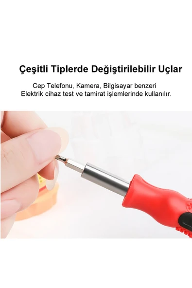 ROBİZ 31 Parça Üniversal Çok Amaçlı Tornavida Seti Test Tamirat Çelik - 8
