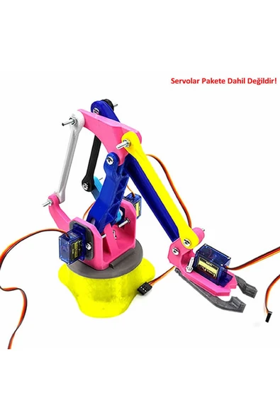 ROBİZ Demonte 3d Baskı Robot Kol Seti Vida Parçaları Eezybotarm Plastik Çok Renkli Sağ Sol Yukarı Aşağı - Resim 5