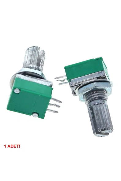 ROBİZ 3 Pin 50kohm Potansiyometre B50k Pot Başlıklı Tırtıklı 15mm Döner Ayarlanabilir Direnç Ses - Resim 6