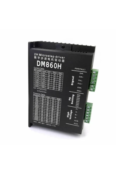 ROBİZ Dm860h 2 Faz Dc 110v 7,2a Step Motor Sürücü Fanlı Nema 23 34 4000 - Resim 3