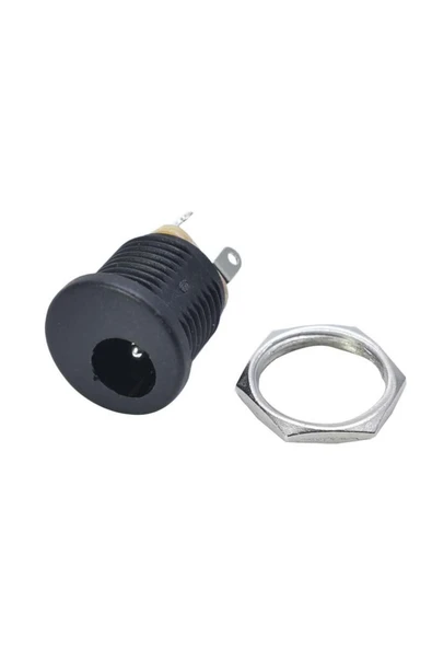 ROBİZ 5.5x 2.1mm Plastik DC Güç Soketi Panel Montaj Power Jack Adaptör - Resim 3