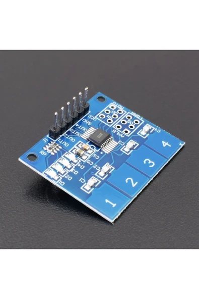 ROBİZ TTP224 4 Kanal Dokunmatik Buton Sensör Modülü Kapasitif Dijital Tuş Algılayıcı Anahtar Keypad - Resim 4