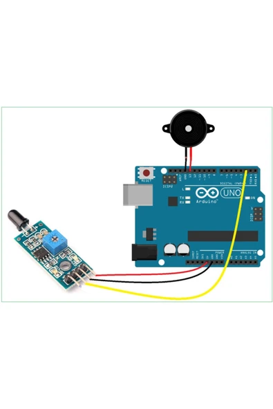 ROBİZ Alev Ateş Algılama Sensörü Flame Ir Infrared Kızılötesi Alarm - Resim 8