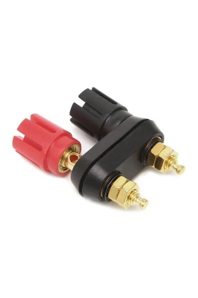 ROBİZ Banana Soket Terminal Çifti Kırmızı Siyah Hexagon Konnektör - Resim 6