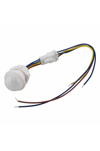 Alkatronik 220v Pır Hareket Sensörü 25cm Kablolu Led Lamba Tavan Işık Merdiven Otomatik Armatür Projektör - Resim 6