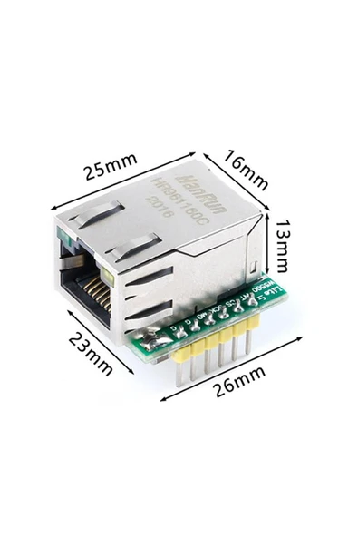 ROBİZ Wiznet W5500 Mini Ethernet Modül 3.3v Spı Tcp/ıp Udp Network Ağ Lan Haberleşme - Resim 8