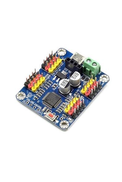 ROBİZ 16 Kanal Servo Motor Kontrol Kartı Robot Pwm Motor Sürücü Usb Ttl