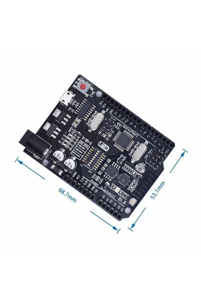 Alkatronik Arduino Uno R3 Wifi Esp8266 Ch340 Micro Usb 32mbit Kablosuz Internet - Resim 2