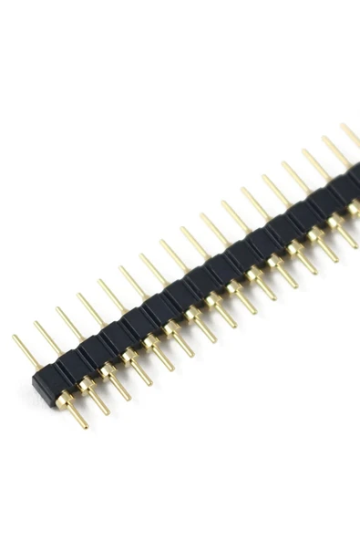 ROBİZ 1x40 Pin Precision Erkek Header Tek Sıra 2.54mm 180 Derece Altın Kaplama Yuvarlak Kırılabilir - 2