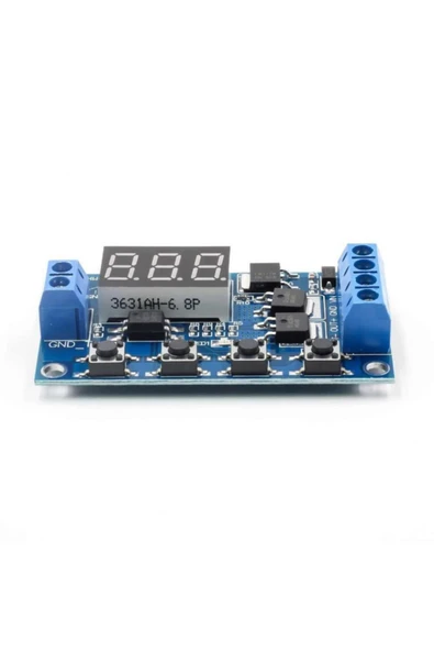 ROBİZ Zamanlayıcı Timer Modül Dual Mosfetli Gecikmeli Başlangıç 0-999sn - Resim 5