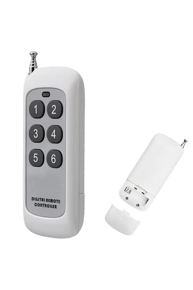 Alkatronik 433Mhz Kablosuz Uzaktan Kumanda 6 Buton Teleskopik Anten Garaj Otomatik Kapı Kepenk Bariyer Alarm - Resim 4