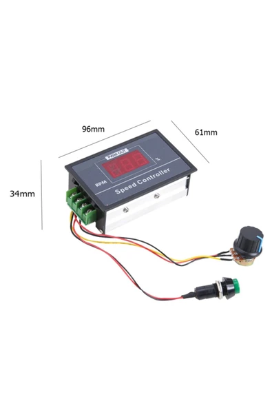 ROBİZ 30a 60v Dc Motor Hız Kontrol Devresi Panel Tip Potansiyometre - Resim 8