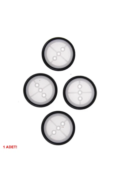 ROBİZ 29mm Mini Rubber Tekerlek 2mm Mil Uyumlu Robot Oyuncak Wheel - 8