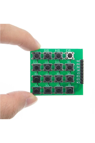 ROBİZ 4 X 4 Matrix Keyboard Keypad 16 Buton Tuş Takımı Keyboard Klavye Alarm Şifre Kilit Güvenlik - Resim 2