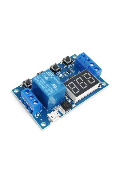 ROBİZ Zamanlayıcı Timer Röle Modül Gecikmeli Başlangıç 3 Hane 7 Segment - Resim 3