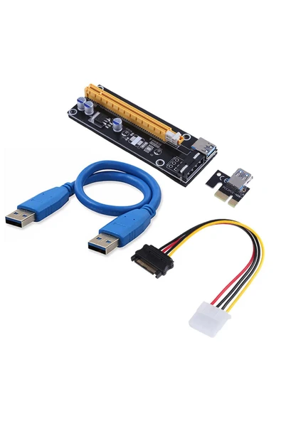 ROBİZ Pcı Express To Pcıe Adaptör Set 1x To 16x Usb 3.0 Bitcoin Mining
