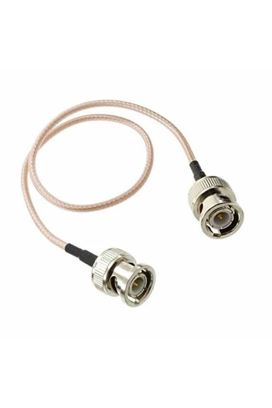 ROBİZ 50cm Rg316 Bnc Erkek Erkek Kablo 50ohm Koaksiyel Uzatma Bağlantı Osiloskop Labaratuar - Resim 4