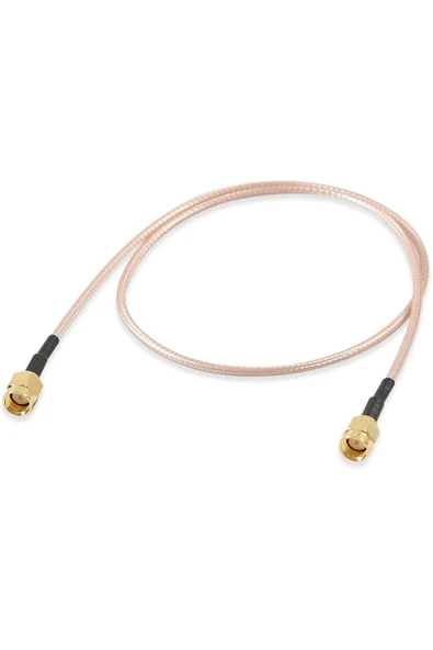 ROBİZ RG316 20cm Rp Sma Erkek ( Dişi / Dişi ) Kablo RF Uzatma Kablosu Altın Kaplama Soket 0-6GHz Wi-Fi - 7