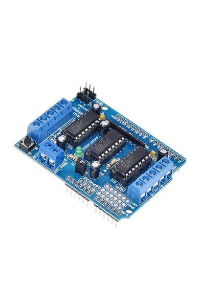 ROBİZ Arduino L293d Motor Sürücü Shield Alt Kart Dc 36v 0.6a 4x Dc Motor 2x Step Motor 2x Servo Motor Uno - Resim 3