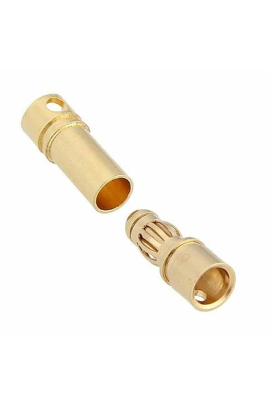 ROBİZ 5 Çift 3.5mm Altın Kaplama Banana Dişi Erkek Soket 40a Pil Batarya Lion Bullet Plug - 4