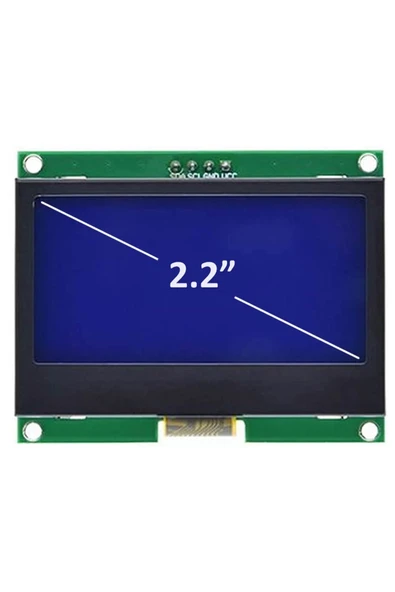 Alkatronik 2.2 Inch I2c Iıc Gm12864 V2.0 Mavi Glcd Modül St7567s Dc 3.3v 5v 128x64 Pixel Grafik Lcd - Resim 4