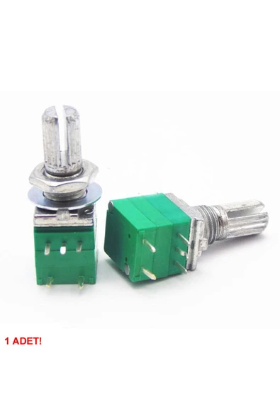 ROBİZ 5 Pin 50kohm Potansiyometre B50k Anahtarlı Tırtıklı 15mm Döner Ayarlanabilir Direnç - Resim 7