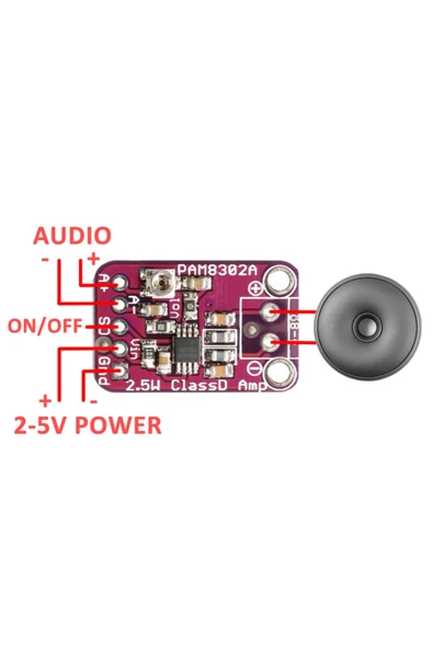 ROBİZ Pam8302 5v 2.5w Class D Mono Amfi Mini Dijital Amfilikatör Müzik Ses Yükseltici Kuvvetlendiriciaudio