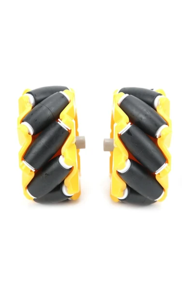 ROBİZ 48mm Omni Mecanum Tekerlek Çifti 45 Derece Açılı 9 Roller 1:48 - Resim 3