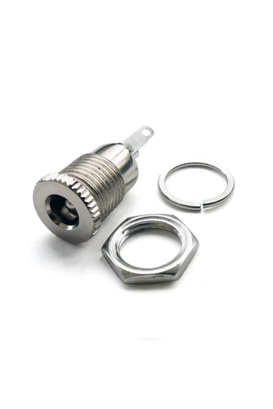 ROBİZ 5.5 Mm X 2.1mm Dc Güç Soketi Metal Panel Montaj Power Jack