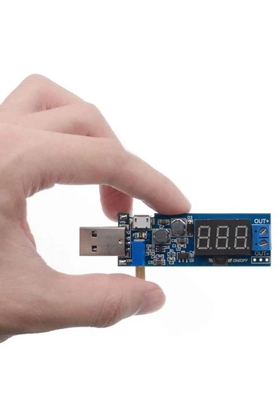 ROBİZ Usb Ayarlı Güç Kaynağı Modülü Hw-132 Voltaj Yükseltici Düşürücü Dc 0.6v / 25v - Resim 2