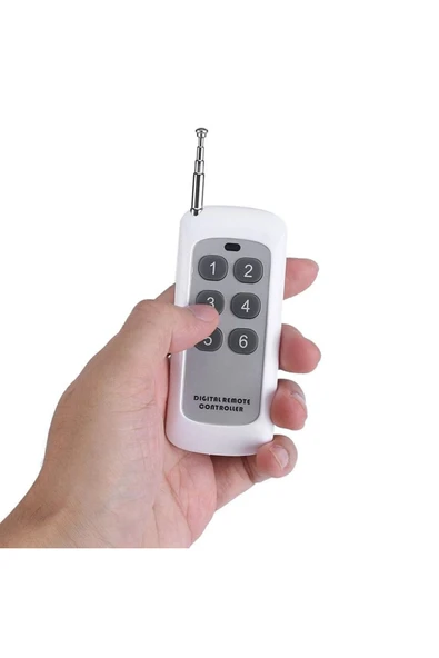 Alkatronik 433Mhz Kablosuz Uzaktan Kumanda 6 Buton Teleskopik Anten Garaj Otomatik Kapı Kepenk Bariyer Alarm - Resim 2