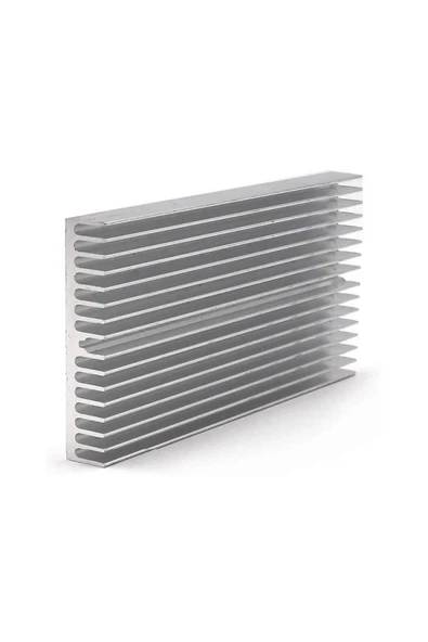 ROBİZ 6cm X 10cm X 1cm Alüminyum Metal Soğutucu Blok Radyatör Amfi Led Entegre Transistor Vga Ram Memory - Resim 2