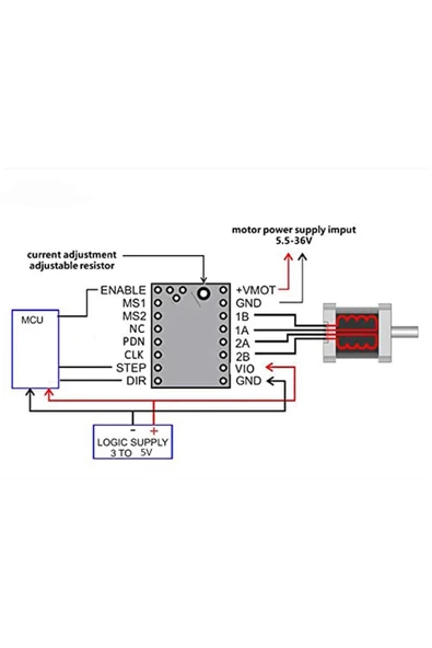 ROBİZ Mks Trinamic Tmc2208 V1.2 Step Motor Sürücü Soğutuculu Makerbase 1/256 Step 1.4a Cnc 3d Yazıcı - Resim 7