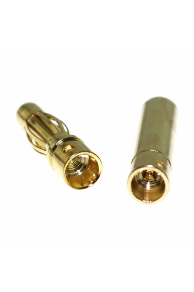 ROBİZ 4 Çift 4mm Altın Kaplama Banana Dişi Erkek Soket 40a Pil Batarya Lion Bullet Plug Kablo - 7