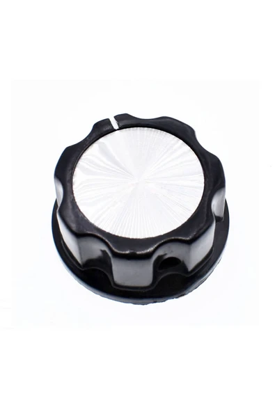 ROBİZ Plastik Pot Başlığı 16mm Siyah Gümüş Rotary Enkoder Ses Kontrol - Resim 6
