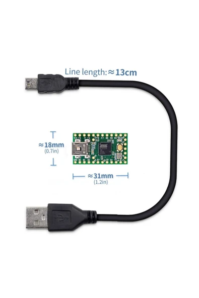 ROBİZ Teensy 2.0 Atmega32u4 Kit Microchip Atmel Geliştirme Kartı Arduin - 1