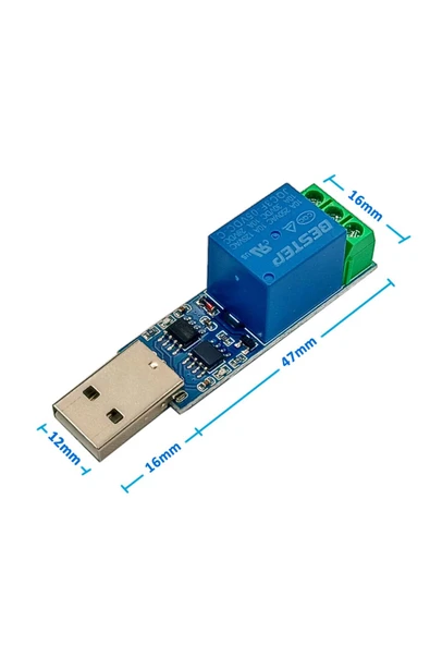 ROBİZ 1 Kanal Usb Röle Kontrol Modülü lcus1 Bilgisayardan Cihaz Açma Kapama Ch340 Com Seri Port